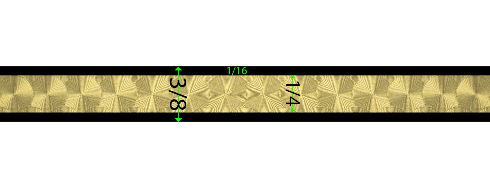 Pin Stripe 22kt Gold Small Engine Turn 50' PinStriping Roll Decal Tape