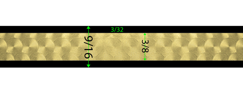 Pin Stripe 22kt Gold Small Engine Turn 50' PinStriping Roll Decal Tape