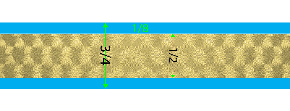 Pin Stripe 22kt Gold Small Engine Turn 50' PinStriping Roll Decal Tape