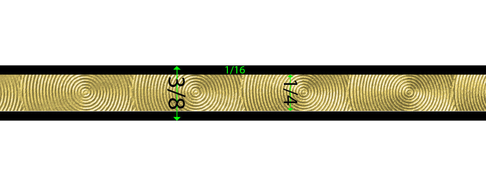 Pin Stripe 22kt Gold Large Engine Turn 50' PinStriping Roll Decal Tape